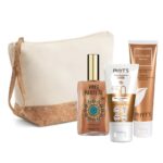 PACK SOLAR Neceser + Autobronceador 100ml+ Gel Brillo 90ml + Crema Protectora Facial 40ml